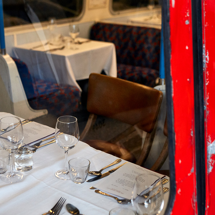 Eating on a tube train