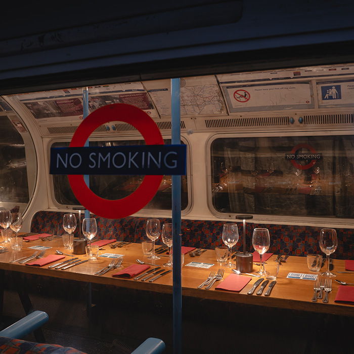 supperclub on a tube Victoria Line carriage
